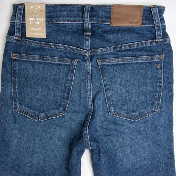 NEW Madewell 10" High-Rise Skinny Jeans in‎ Bradshaw Wash, size 25 - Picture 13 of 16